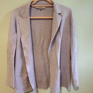LOFT Lavender Open-Front Knit Cardigan
